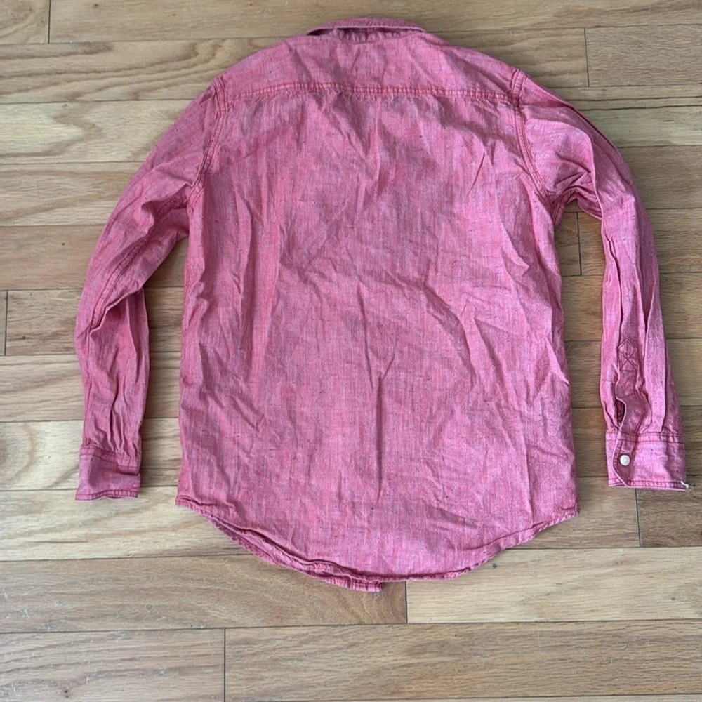 Gap Kids | Red Button Down Shirt | Textured Red | size XXL (14-16)